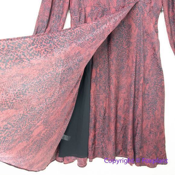Ann Taylor snake print wrap dress, size 16 - Picture 8 of 16
